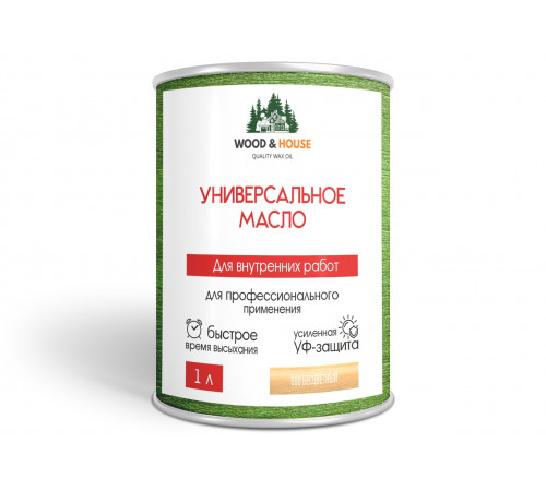 Приобрести ЦВЕТНОЕ УНИВЕРСАЛЬНОЕ МАСЛО WOOD & HOUSE Серия ПРОФИ в Армавире, Краснодарский край